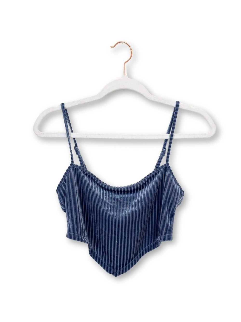 SHEIN pointed hem crop top